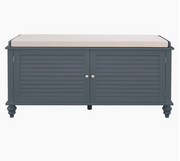White Ottoman With Storage Bench 120cm for Living Room and Bedroom