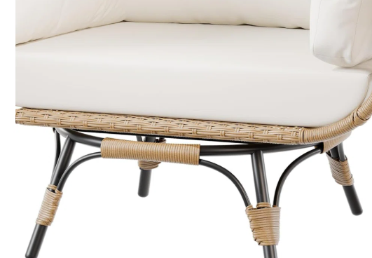 Egg Chair – Oversized 360° Swivel Wicker Lounge Chair