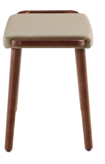 Ash Wood Frame, Vibrant Upholstered Footstool