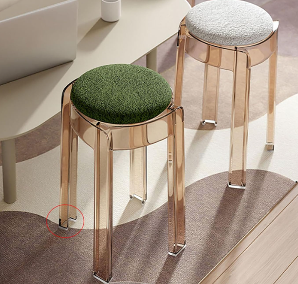 Crystal Acrylic Stool – Stackable Waterproof Seating
