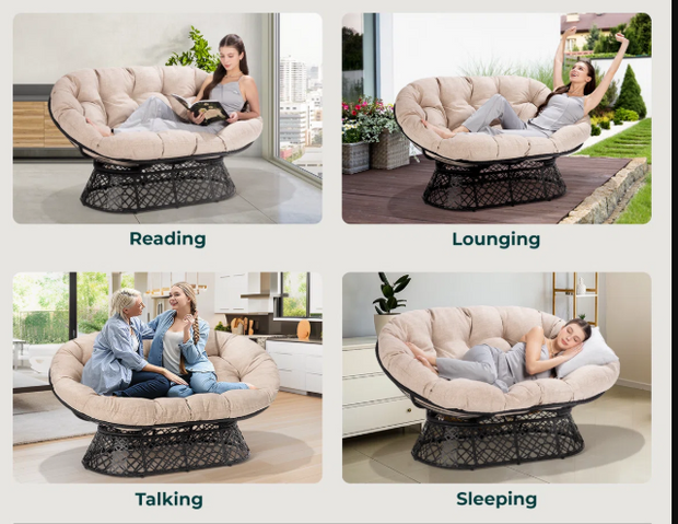 Double Papasan Chair – Comfortable Two-Seater Chair