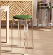Crystal Acrylic Stool – Stackable Waterproof Seating