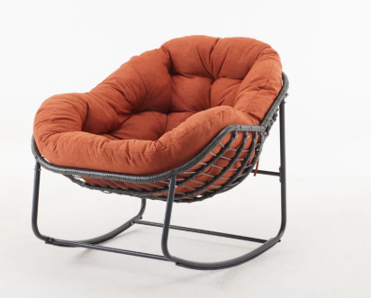 Modern Rocking Chair – Ergonomic Egg-Shaped Papasan Chair