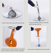 Adjustable Bar Stools – Swivel Counter Height Chairs with Footrest