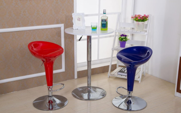 Adjustable Bar Stools – Swivel Counter Height Chairs with Footrest