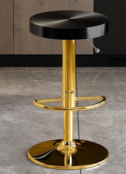 Bar Stool Adjustable – Industrial Backless Swivel Bar Chair